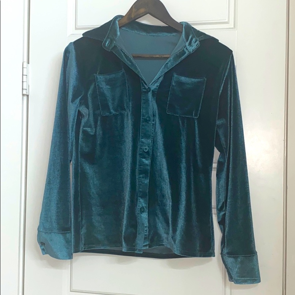 Velvet Button Down